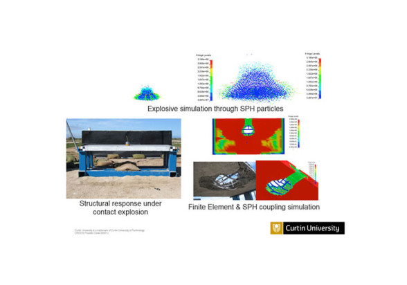 Field tests on concrete structures to blast loads